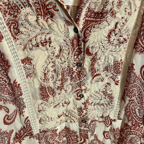 RARE!!Anthropologie Allaire Paisley Maxi Shirt Dress. NWOT - Picture 9 of 11